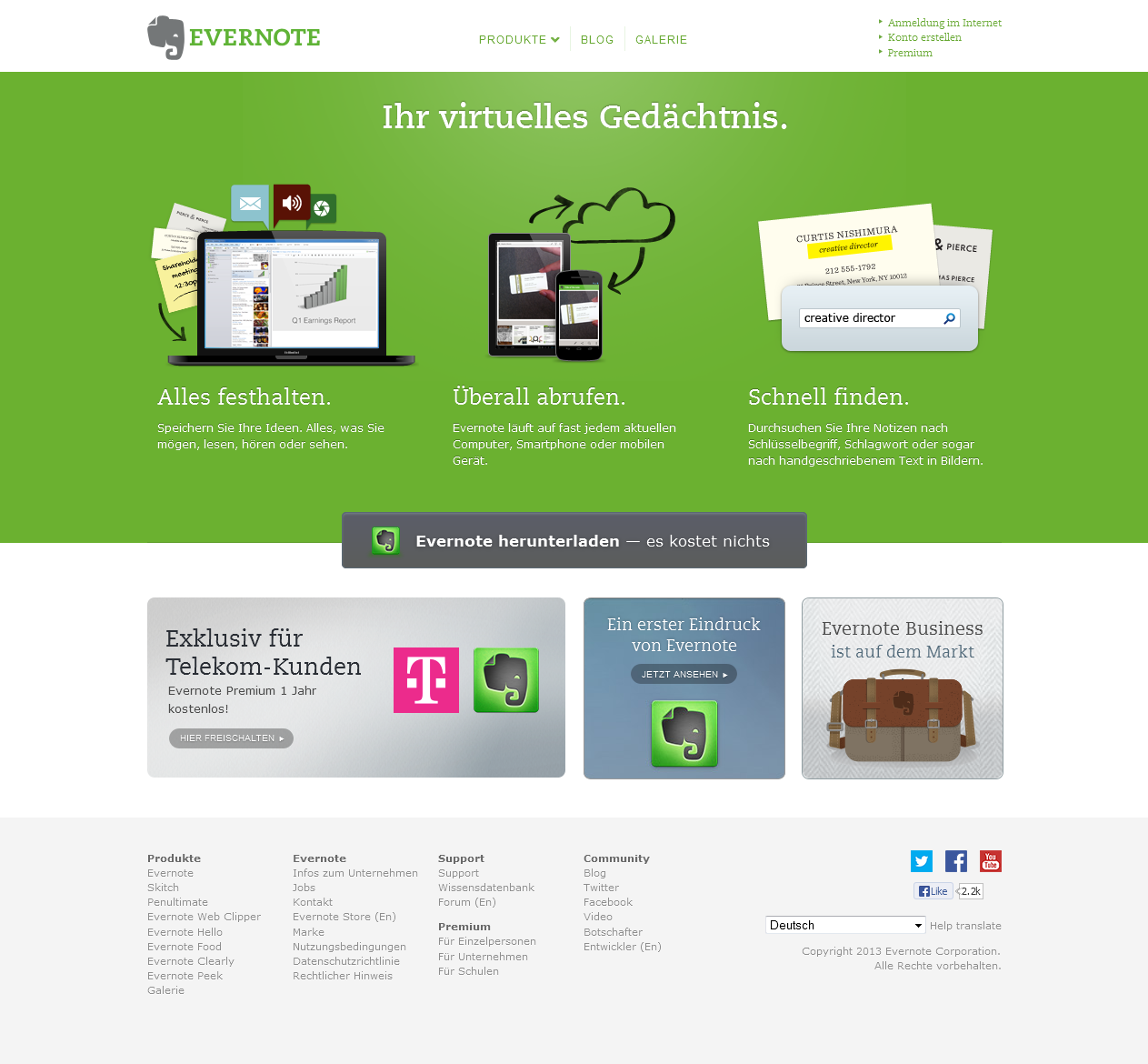 Screenshot Evernote