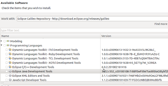 Eclipse Java Development Tools