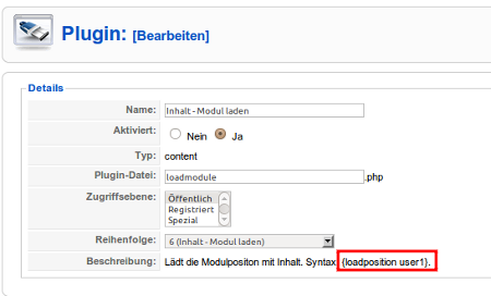 Plugin bearbeiten